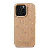 Apple iPhone 16 Pro Max Kılıf Karl Lagerfeld Orjinal Lisanslı M-safe Şarj Özellikli KL Yazılı Hot Stamp Kapak