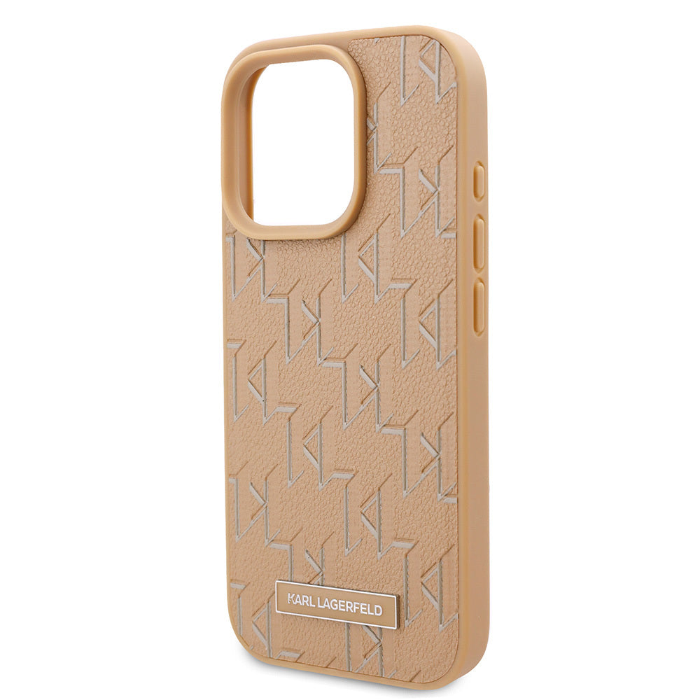 Apple iPhone 16 Pro Max Kılıf Karl Lagerfeld Orjinal Lisanslı M-safe Şarj Özellikli KL Yazılı Hot Stamp Kapak