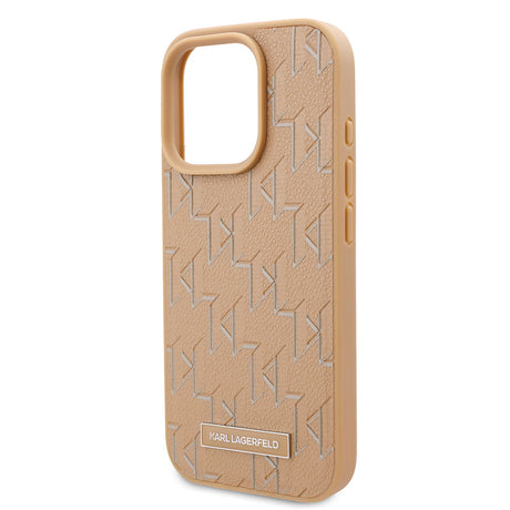 Apple iPhone 16 Pro Max Kılıf Karl Lagerfeld Orjinal Lisanslı M-safe Şarj Özellikli KL Yazılı Hot Stamp Kapak
