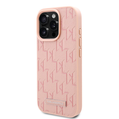 Apple iPhone 16 Pro Max Kılıf Karl Lagerfeld Orjinal Lisanslı M-safe Şarj Özellikli KL Yazılı Hot Stamp Kapak