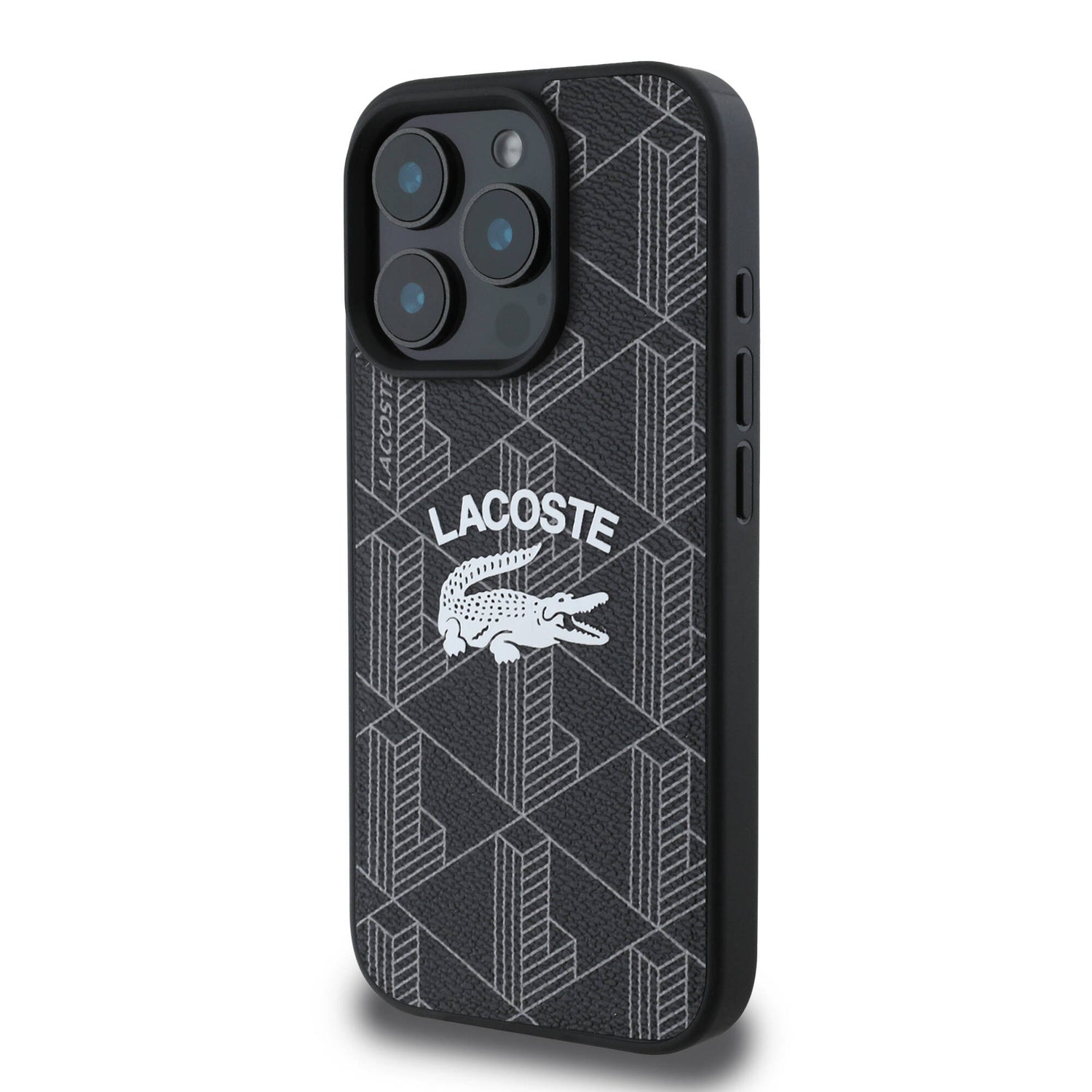 Apple iPhone 16 Pro Max Kılıf Lacoste Orjinal Lisanslı M-safe Şarj Özellikli Mono Vintage Logo Kapak