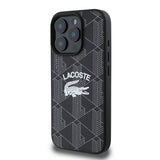 Apple iPhone 16 Pro Max Kılıf Lacoste Orjinal Lisanslı M-safe Şarj Özellikli Mono Vintage Logo Kapak