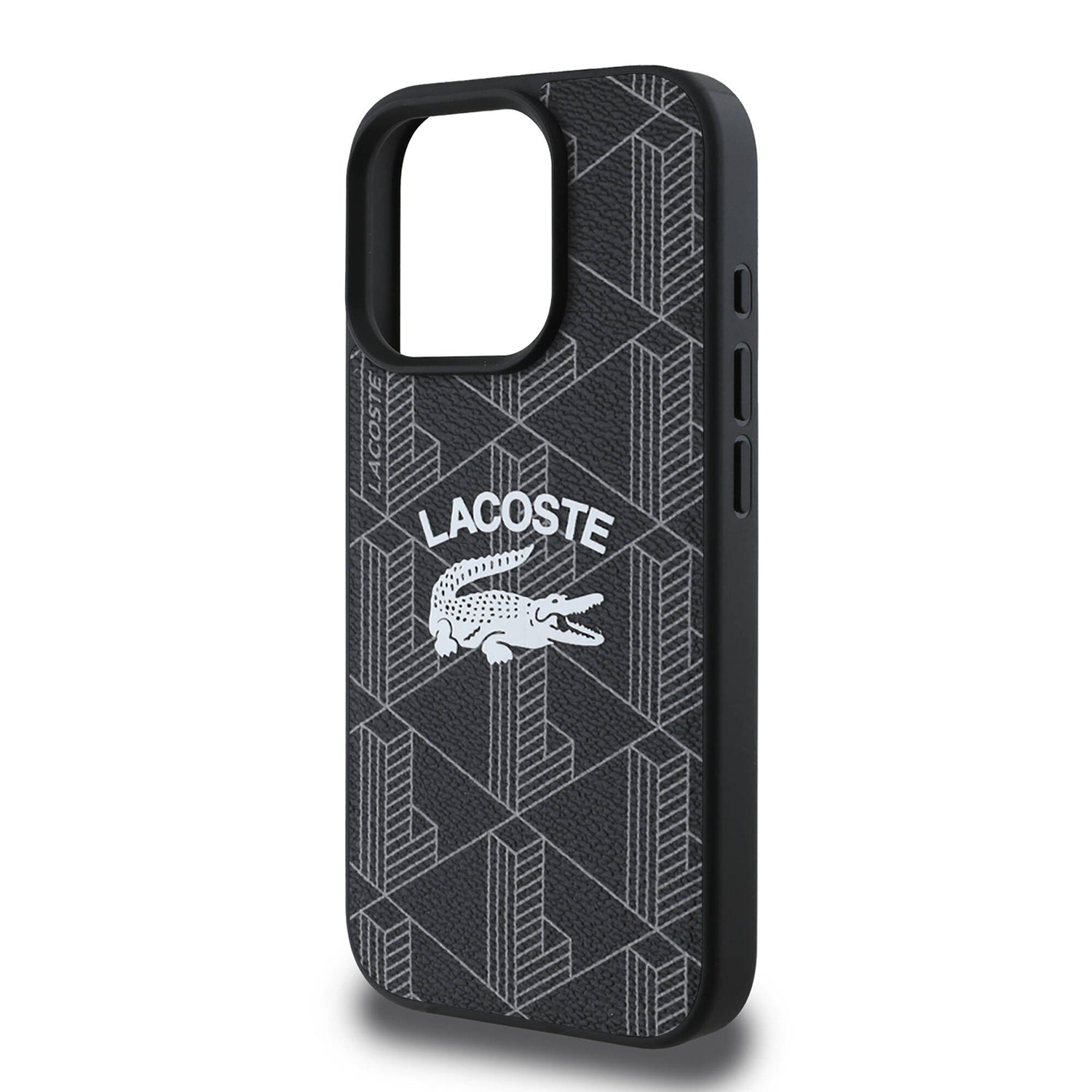 Apple iPhone 16 Pro Max Kılıf Lacoste Orjinal Lisanslı M-safe Şarj Özellikli Mono Vintage Logo Kapak