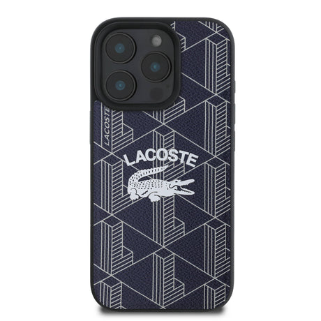 Apple iPhone 16 Pro Max Kılıf Lacoste Orjinal Lisanslı M-safe Şarj Özellikli Mono Vintage Logo Kapak