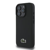 Apple iPhone 16 Pro Max Kılıf Lacoste Orjinal Lisanslı PU Pike Desenli Arka Yüzey İkonik Timsah Dokuma Logolu Kapak + Type-C Kablo 1.5m