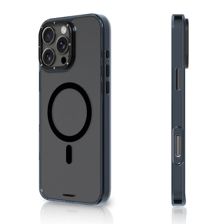 Apple iPhone 16 Pro Max Kılıf M-safe Şarj Özellikli Cam Arka Yüzey TPU Youngkit Gemstone Clear Serisi Kapak