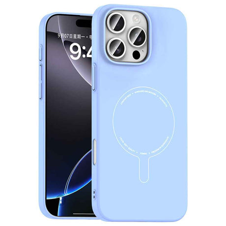 Apple iPhone 16 Pro Max Kılıf M-Safe Şarj Özellikli Kamera Korumalı Zore Elio Sert PC Kapak