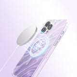 Apple iPhone 16 Pro Max Kılıf M-Safe Şarj Özellikli Orjinal Swarovski Taşlı Zore Paris Rovix Sert PC Kapak