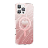 Apple iPhone 16 Pro Max Kılıf M-Safe Şarj Özellikli Orjinal Swarovski Taşlı Zore Paris Rovix Sert PC Kapak