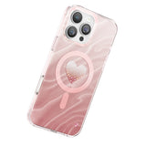 Apple iPhone 16 Pro Max Kılıf M-Safe Şarj Özellikli Orjinal Swarovski Taşlı Zore Paris Rovix Sert PC Kapak