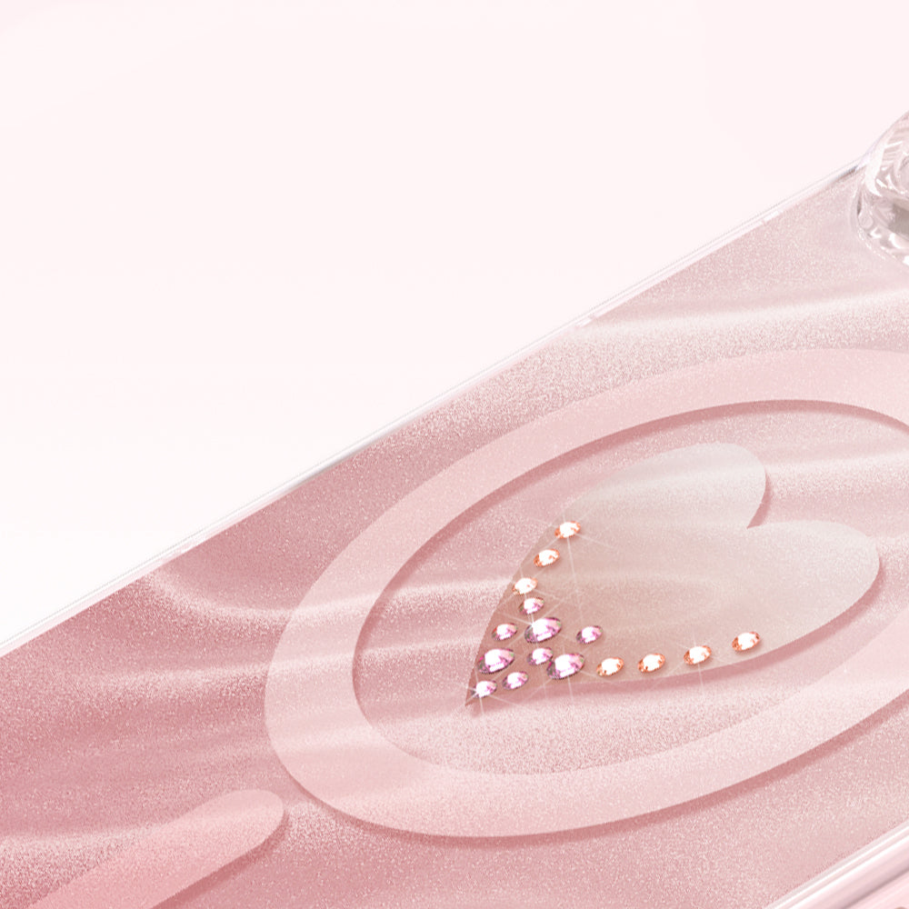 Apple iPhone 16 Pro Max Kılıf M-Safe Şarj Özellikli Orjinal Swarovski Taşlı Zore Paris Rovix Sert PC Kapak