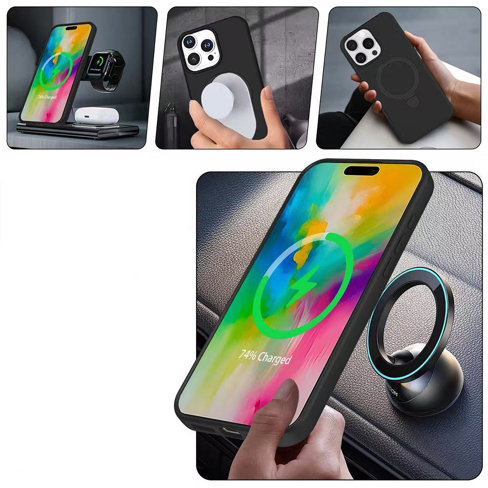 Apple iPhone 16 Pro Max Kılıf M-safe Şarj Özellikli Standlı Zore Samara Kapak