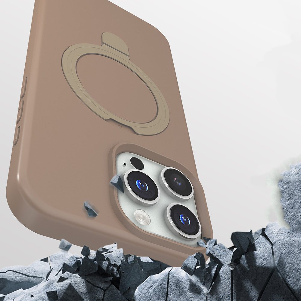 Apple iPhone 16 Pro Max Kılıf M-safe Şarj Özellikli Standlı Zore Samara Kapak