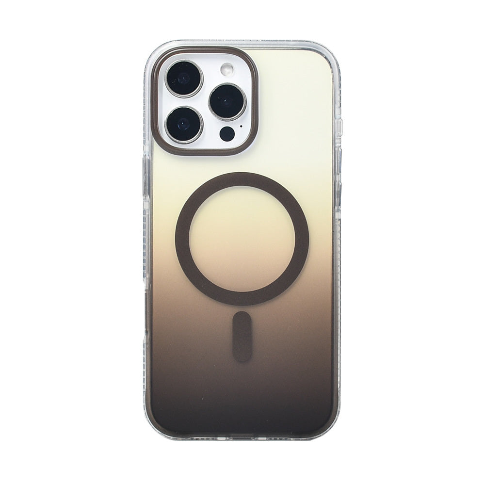Apple iPhone 16 Pro Max Kılıf M-safe Şarj Özellikli Transparan Renk Geçişli Zore Toros Kapak