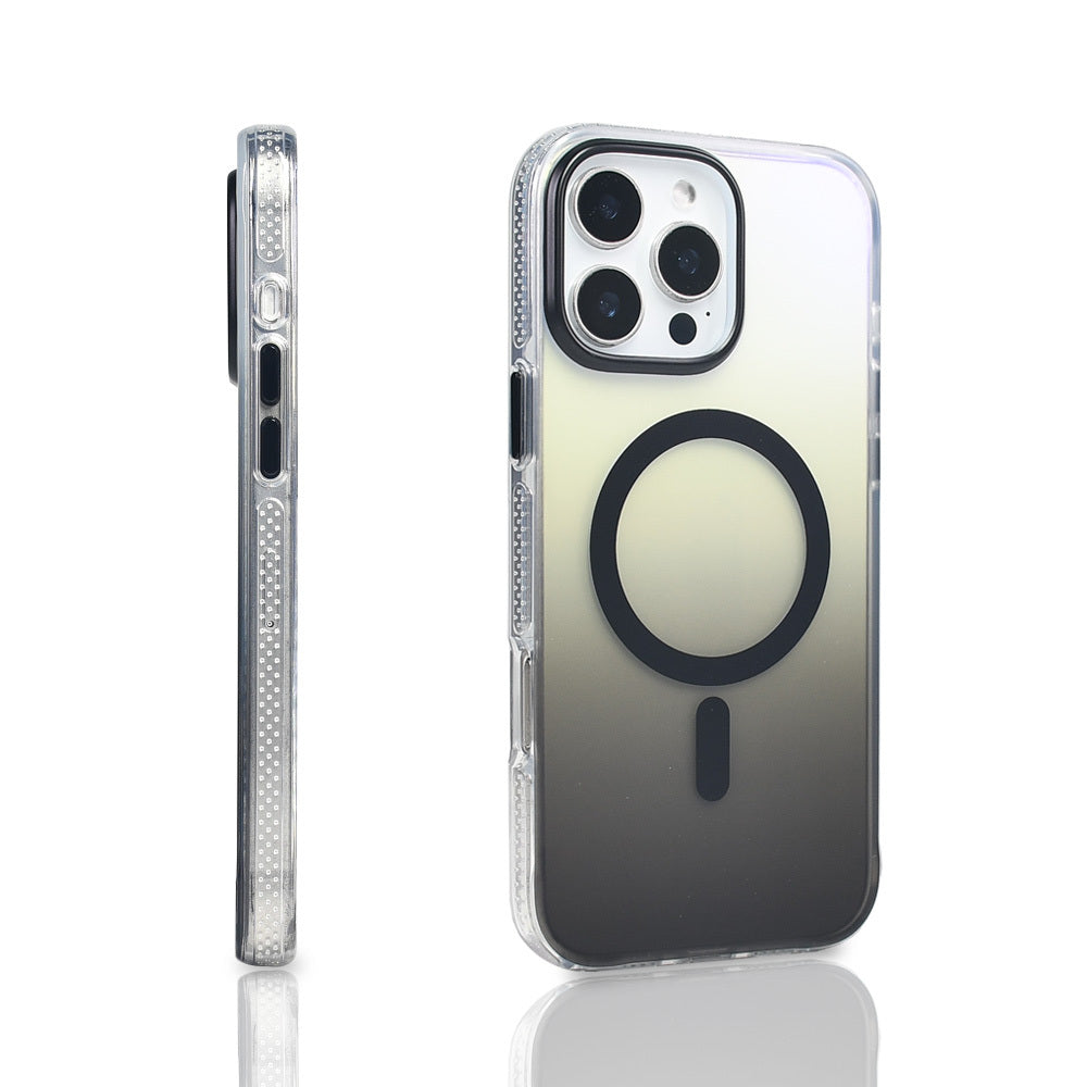Apple iPhone 16 Pro Max Kılıf M-safe Şarj Özellikli Transparan Renk Geçişli Zore Toros Kapak