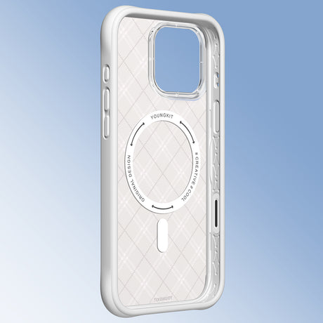Apple iPhone 16 Pro Max Kılıf M-safe Şarj Özellikli Youngkit Argyle Serisi Kapak