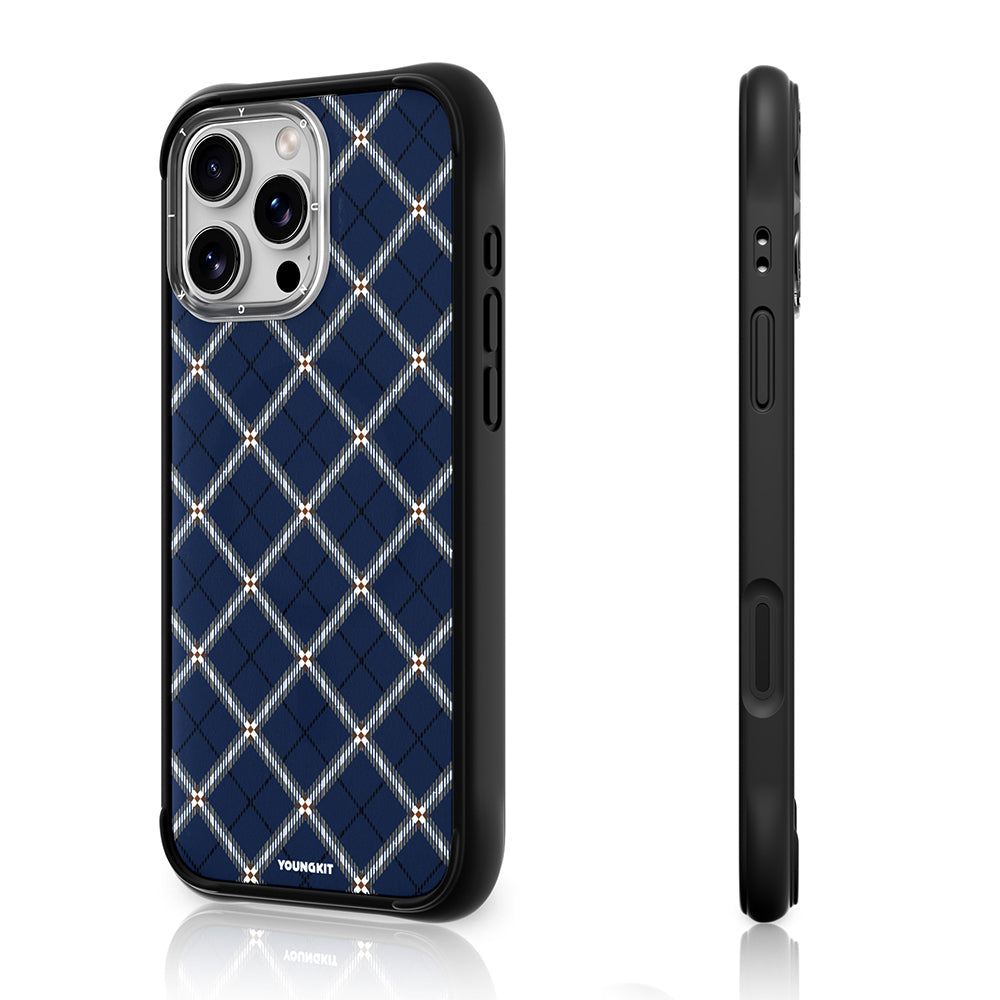 Apple iPhone 16 Pro Max Kılıf M-safe Şarj Özellikli Youngkit Argyle Serisi Kapak