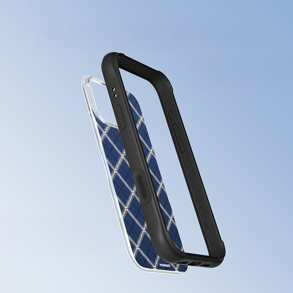 Apple iPhone 16 Pro Max Kılıf M-safe Şarj Özellikli Youngkit Argyle Serisi Kapak