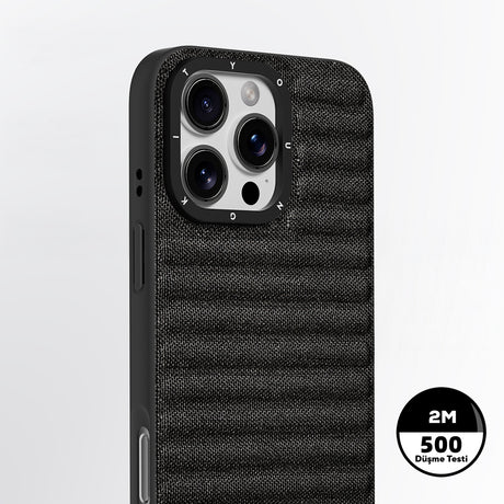 Apple iPhone 16 Pro Max Kılıf M-safe Şarj Özellikli Youngkit Canvas Serisi Kapak