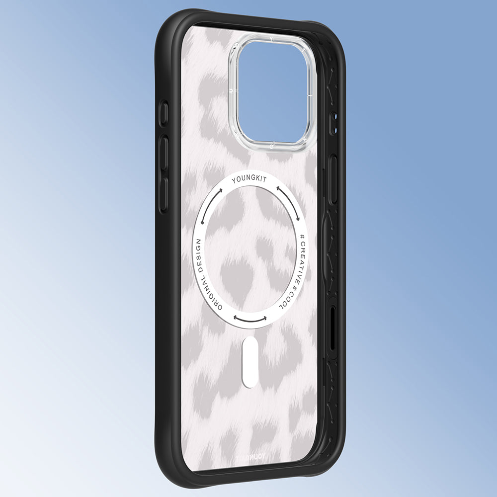 Apple iPhone 16 Pro Max Kılıf M-safe Şarj Özellikli Youngkit Leopard Serisi Kapak