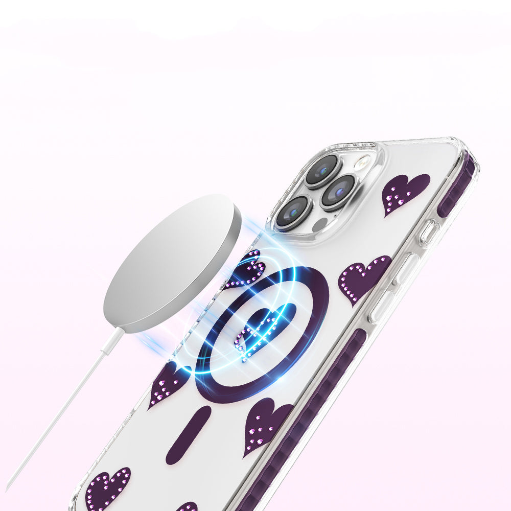 Apple iPhone 16 Pro Max Kılıf M-Safe Şarj Özellikli Zore Paris Elvo Sert PC Kapak