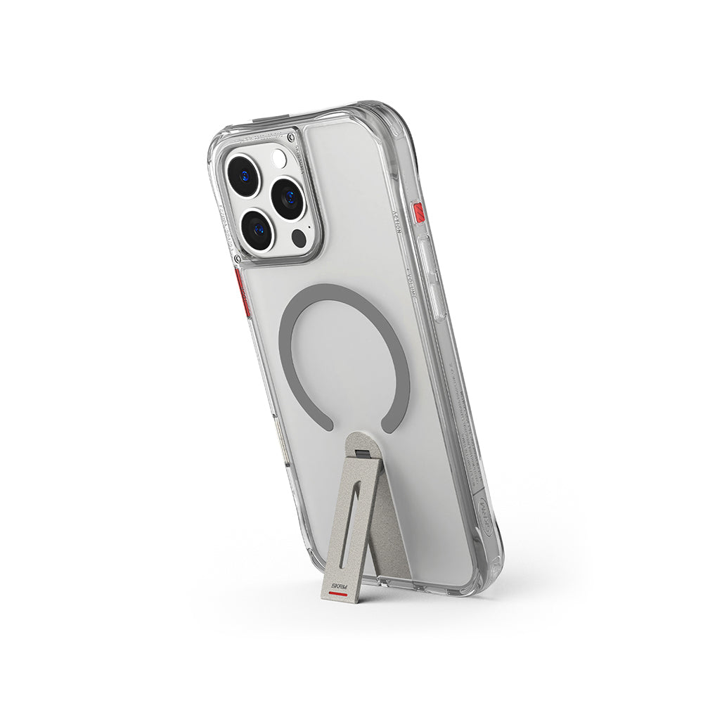 Apple iPhone 16 Pro Max Kılıf M-safe Şarj Özellikli 360 Derece Dönebilen Standlı Skinarma Helix Kapak