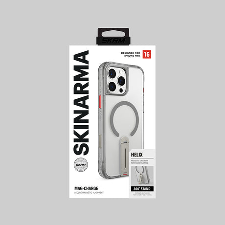 Apple iPhone 16 Pro Max Kılıf M-safe Şarj Özellikli 360 Derece Dönebilen Standlı Skinarma Helix Kapak