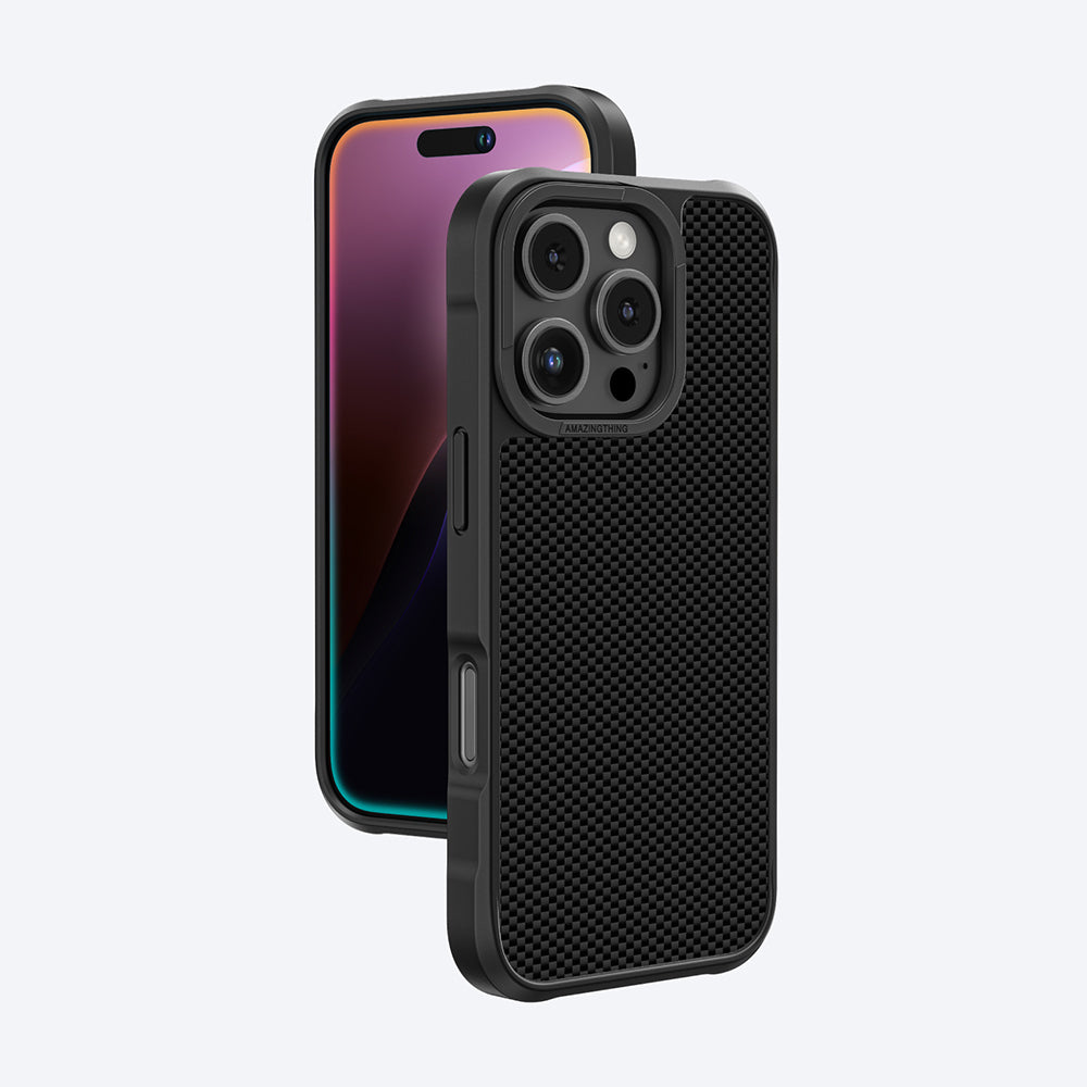 Apple iPhone 16 Pro Max Kılıf M-safe Şarj Özellikli 600D Aramid Fiber Amazingthing Titan Max Serisi Kapak