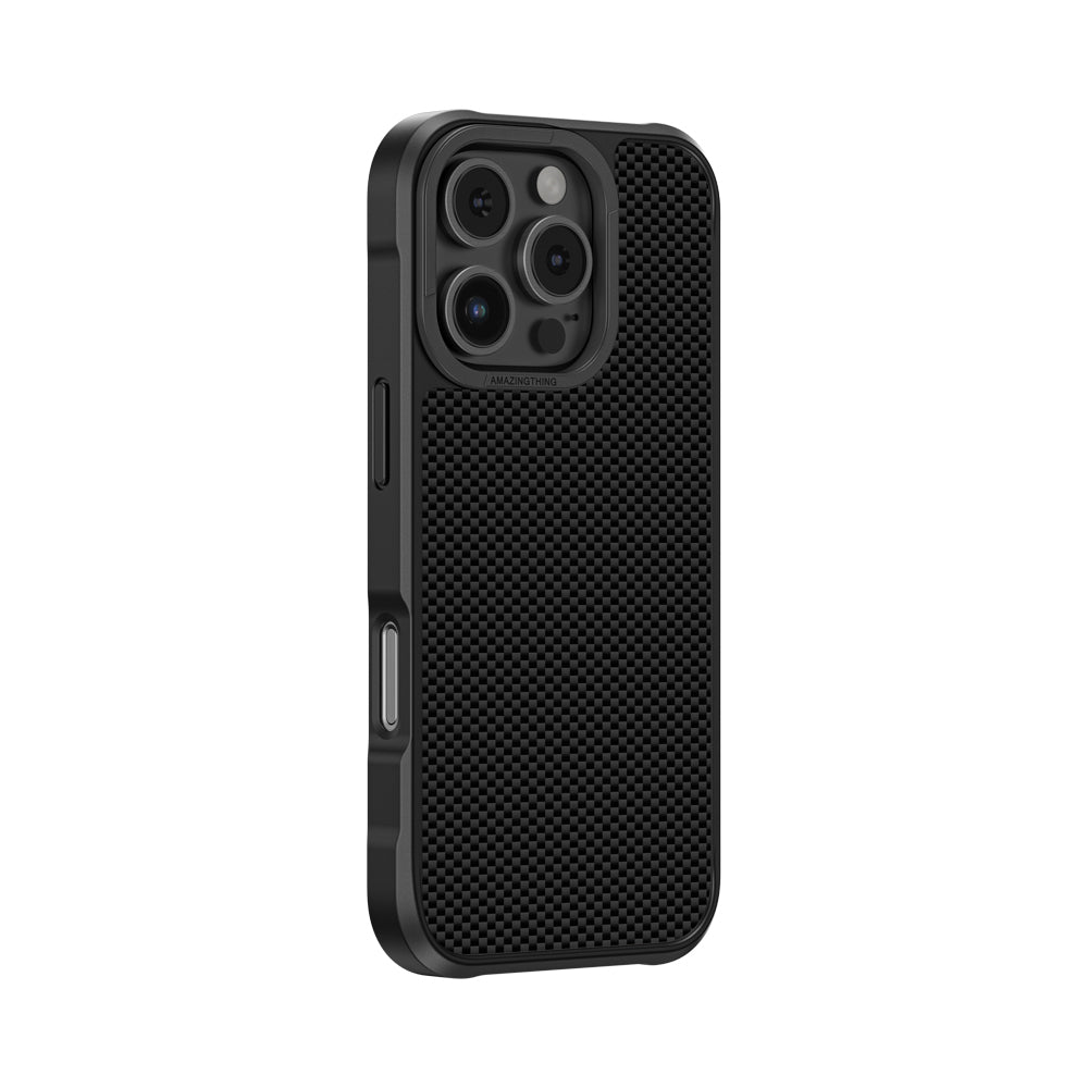 Apple iPhone 16 Pro Max Kılıf M-safe Şarj Özellikli 600D Aramid Fiber Amazingthing Titan Max Serisi Kapak