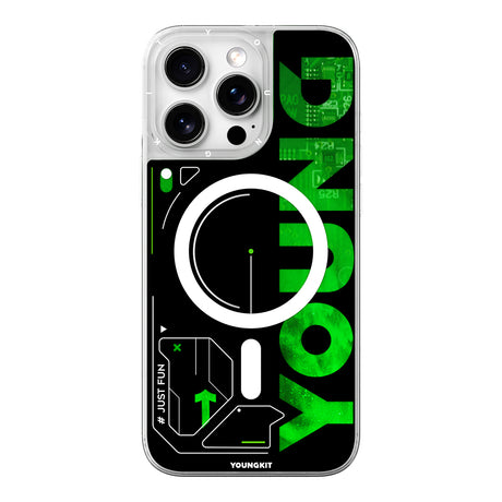 Apple iPhone 16 Pro Max Kılıf M-safe Şarj Özellikli Airbagli Çift Katmanlı Youngkit Future Streamer Serisi Kapak