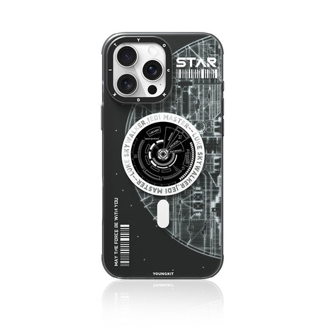 Apple iPhone 16 Pro Max Kılıf M-safe Şarj Özellikli Airbagli Hologram Tasarımlı Youngkit Interstellar Serisi Kapak