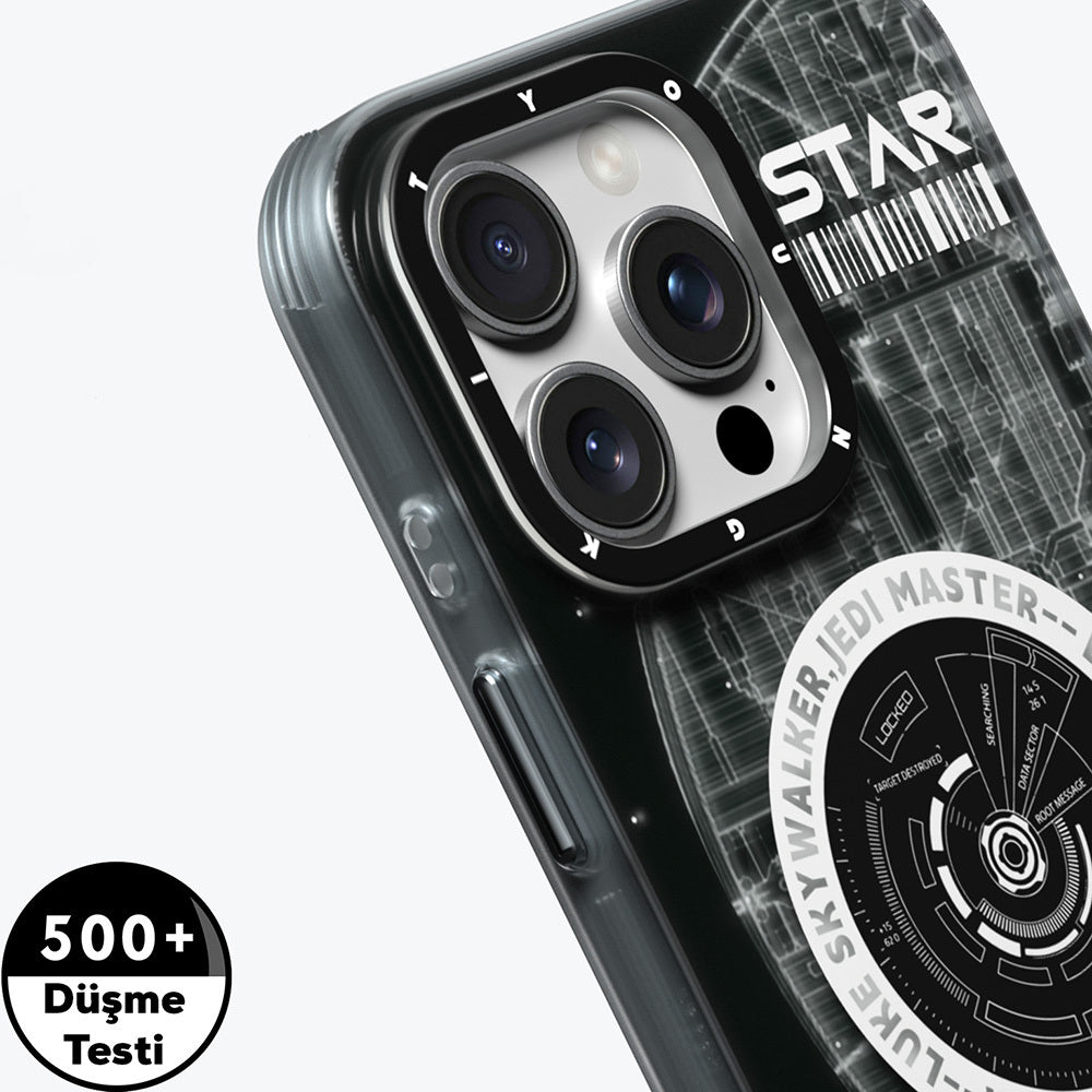 Apple iPhone 16 Pro Max Kılıf M-safe Şarj Özellikli Airbagli Hologram Tasarımlı Youngkit Interstellar Serisi Kapak