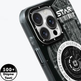 Apple iPhone 16 Pro Max Kılıf M-safe Şarj Özellikli Airbagli Hologram Tasarımlı Youngkit Interstellar Serisi Kapak