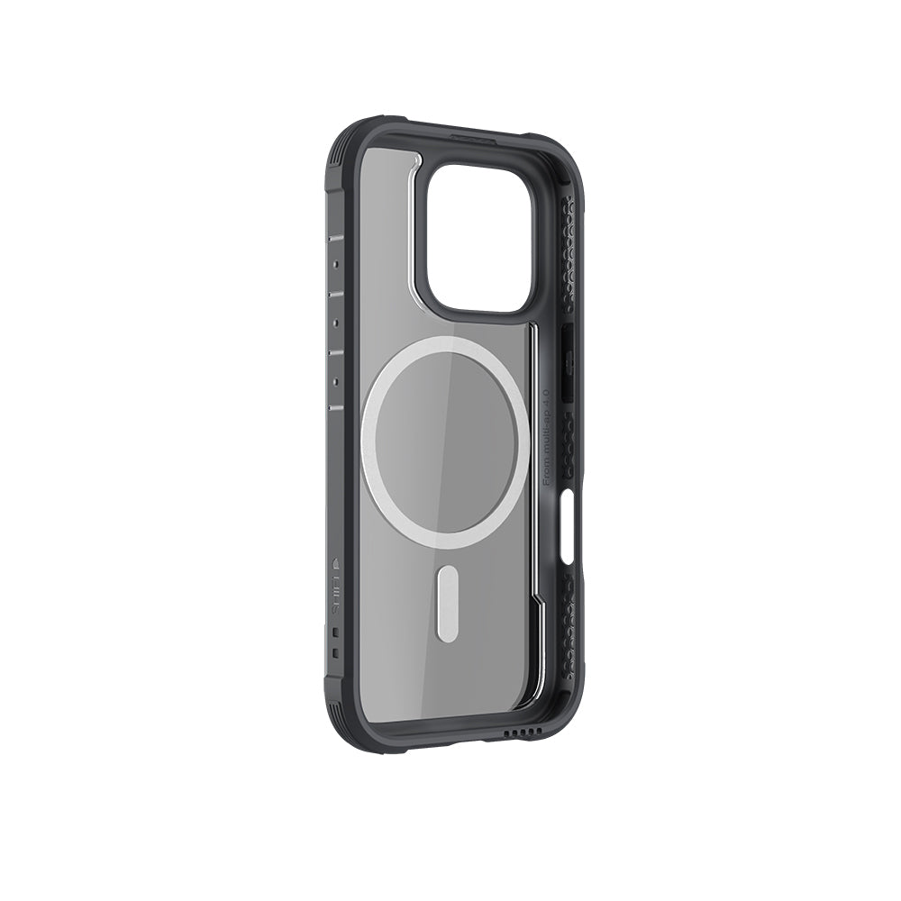 Apple iPhone 16 Pro Max Kılıf M-safe Şarj Özellikli Airbagli Raptic Shield Serisi Şeffaf Arka Yüzey Kapak