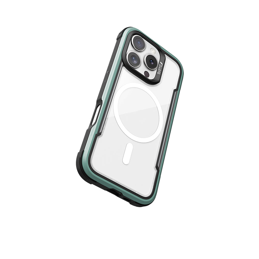 Apple iPhone 16 Pro Max Kılıf M-safe Şarj Özellikli Airbagli Raptic Shield Serisi Şeffaf Arka Yüzey Kapak