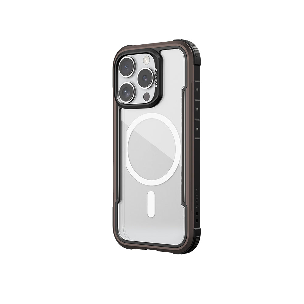 Apple iPhone 16 Pro Max Kılıf M-safe Şarj Özellikli Airbagli Raptic Shield Serisi Şeffaf Arka Yüzey Kapak