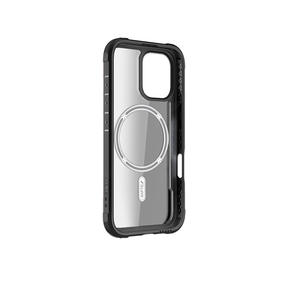 Apple iPhone 16 Pro Max Kılıf M-safe Şarj Özellikli Airbagli Raptic Shield Serisi Şeffaf Arka Yüzey Kapak