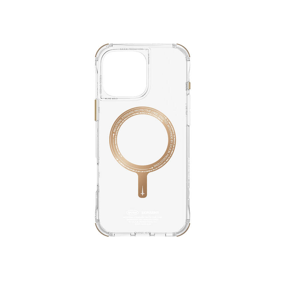 Apple iPhone 16 Pro Max Kılıf M-safe Şarj Özellikli Airbagli Şeffaf SkinArma Saido Prime Kapak