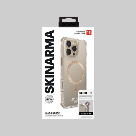 Apple iPhone 16 Pro Max Kılıf M-safe Şarj Özellikli Airbagli Şeffaf SkinArma Saido Prime Kapak