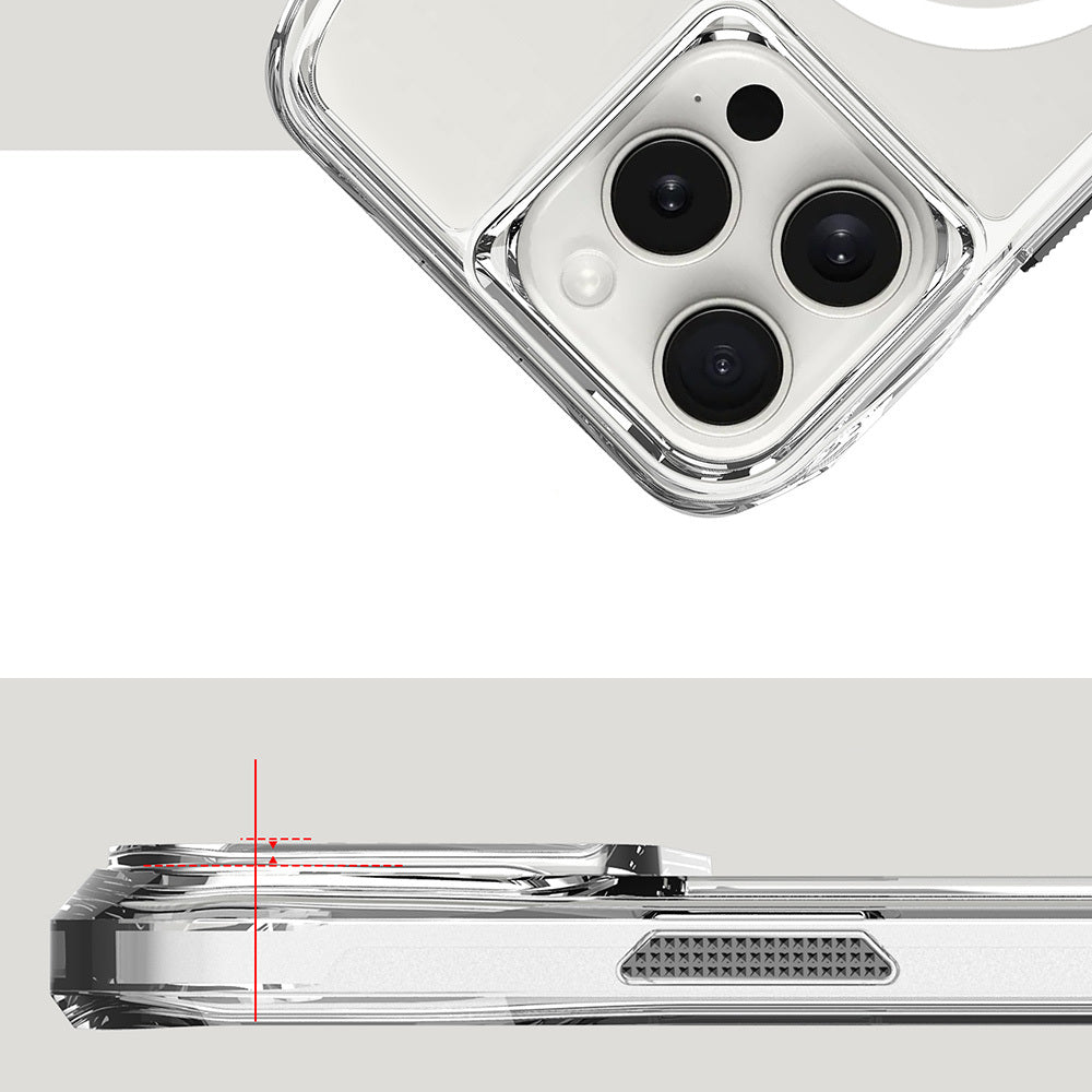 Apple iPhone 16 Pro Max Kılıf M-safe Şarj Özellikli Airbagli Şeffaf Zore İncek Kapak