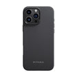 Apple iPhone 16 Pro Max Kılıf M-safe Şarj Özellikli Aramid Fiber Pitaka Military-Grade Classic Serisi Black-Grey Twill Kapak