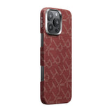 Apple iPhone 16 Pro Max Kılıf M-safe Şarj Özellikli Aramid Fiber Pitaka Tactile Woven Monogram Serisi Kapak