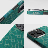 Apple iPhone 16 Pro Max Kılıf M-safe Şarj Özellikli Aramid Fiber Pitaka Tactile Woven Monogram Serisi Kapak
