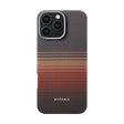 Apple iPhone 16 Pro Max Kılıf M-safe Şarj Özellikli Aramid Fiber Pitaka Tactile Woven Sunset-Moonrise Serisi Sunset Kapak
