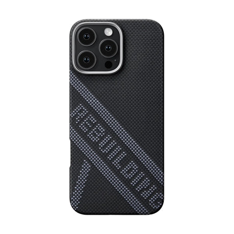 Apple iPhone 16 Pro Max Kılıf M-safe Şarj Özellikli Aramid Fiber Re-TROS Tasarımlı Pitaka Tactile Woven Rebuilding Serisi Kapak