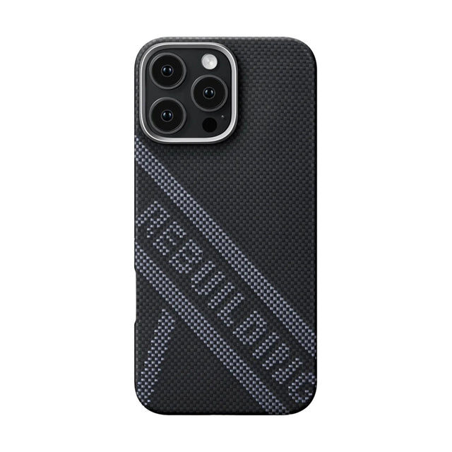 Apple iPhone 16 Pro Max Kılıf M-safe Şarj Özellikli Aramid Fiber Re-TROS Tasarımlı Pitaka Tactile Woven Rebuilding Serisi Kapak