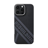 Apple iPhone 16 Pro Max Kılıf M-safe Şarj Özellikli Aramid Fiber Re-TROS Tasarımlı Pitaka Tactile Woven Rebuilding Serisi Kapak
