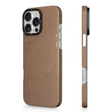 Apple iPhone 16 Pro Max Kılıf M-safe Şarj Özellikli Aramid Fiber Youngkit 1500D Kevlar Extreme Wing Titanyum-Gold Serisi Kapak