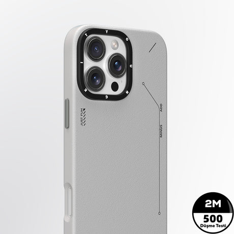 Apple iPhone 16 Pro Max Kılıf M-safe Şarj Özellikli Basit Mat Deri Desenli Youngkit Tech Fashion Serisi Kapak