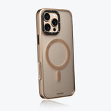 Apple iPhone 16 Pro Max Kılıf M-safe Şarj Özellikli Cam Arka Yüzey TPU Youngkit Gemstone Serisi Kapak